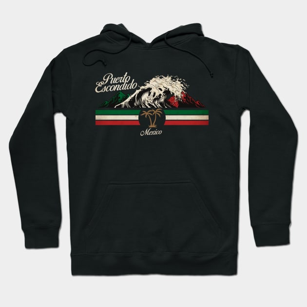 Puerto Escondido Big Wave Hoodie by CTShirts